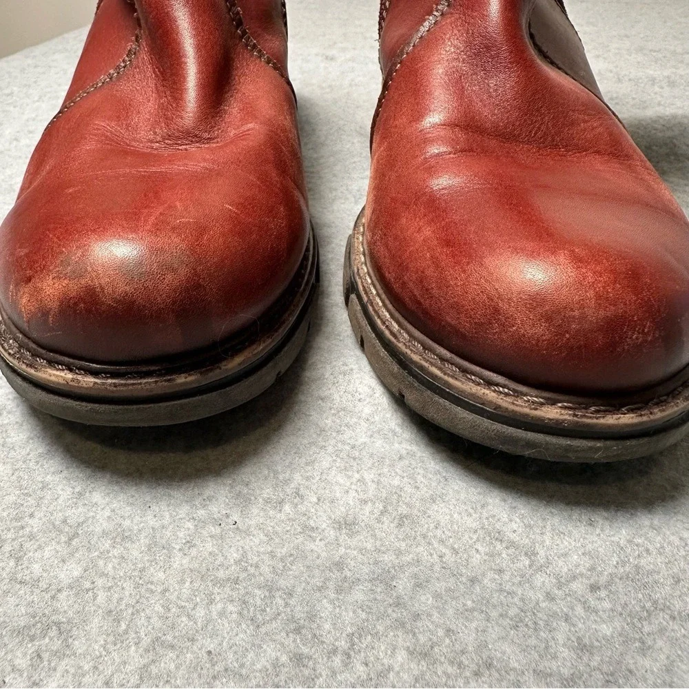Pikolinos Burgundy Leather Suede Fringe Ankle Boots Women Size 39 - Picture 11 of 13
